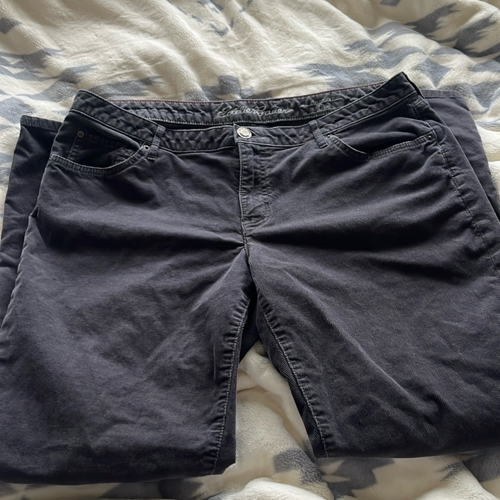 Cute navy corduroy Eddie Bauer jeans